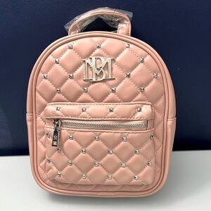NWT Badgley Mischka Pink Vegan Leather Backpack